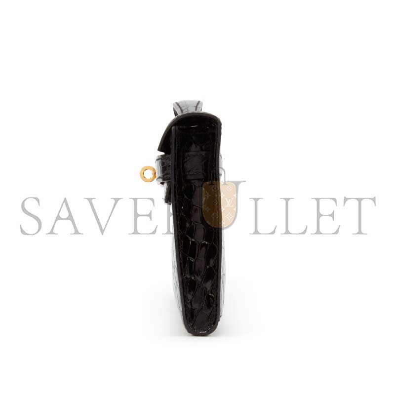 HERMÈS MASTER KELLY CUTBLACK POROSUS SHINYCROC GHW (31*13*2cm)